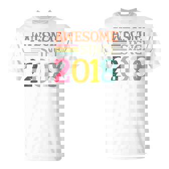 Kids Awesome Since 2018 5Th Birthday Retro Vintage Unisex T-Shirt | Mazezy