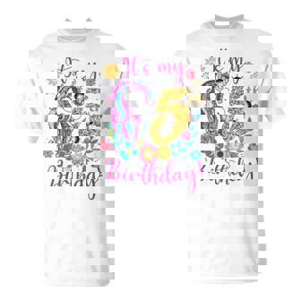 Kids Its My 5Th Birthday Unicorn Lover Funny Birthday Girls Unisex T-Shirt | Mazezy
