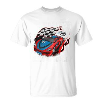 Kids Race Car 3Rd Birthday 2020 Boy Toddler Racing Car Unisex T-Shirt | Mazezy