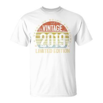 Kids Vintage 2019 Limited Edition 4 Year Old Gifts 4Th Birthday Unisex T-Shirt | Mazezy