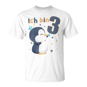 Kinder 3 Jahre Alt Ich Bin 3 Pinguine Pinguin 3 Geburtstag T-Shirt - Seseable