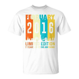 Kinder 7 Limitierte Auflage Hergestellt Im Februar 2016 7 T-Shirt - Seseable