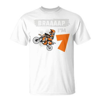 Kinder Braaaap Im 7 Dirt Bike Motocross 7 Geburtstag T-Shirt - Seseable