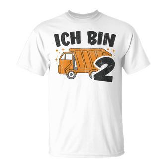 Kinder Müllauto T-Shirt 2. Geburtstag, Müllabfuhr Design für Jungen - Seseable