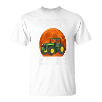 Kinder-Shirt Entschuldigung, Zu Spät Wegen Traktor, Lustiges Traktor-Motiv Tee - Seseable