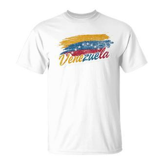 Latin American Gift Venezuela Flag Caracas Pride Venezuela Unisex T-Shirt | Mazezy