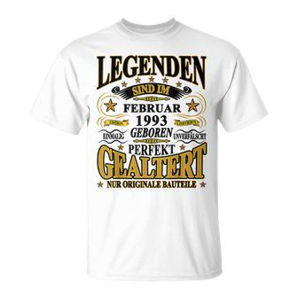 Legenden Sind Im Februar 1993 Geboren 30 Geburtstag Lustig T-Shirt - Seseable