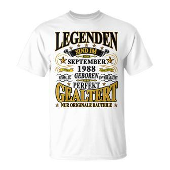 Legenden Sind Im September 1988 Geboren 35 Geburtstag Lusti T-Shirt - Seseable