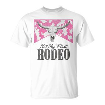 Leopard Bull Skull Western Life Country Not My First Rodeo T-Shirt - Seseable