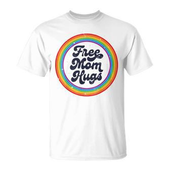 Lgbtq Free Mom Hugs Gay Pride Lgbt Ally Rainbow Mothers Day Unisex T-Shirt | Mazezy