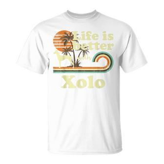 Life Better Xoloitzcuintli Xolo Vintage Dog Mom Dad T-Shirt - Seseable