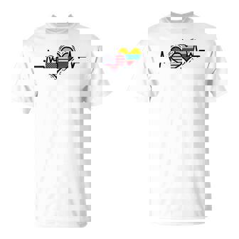 Lithuanian Roots Heartbeat Lithuanian American Unisex T-Shirt | Mazezy