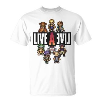 Live A Live Time Period Heroes Pixel Art Unisex T-Shirt | Mazezy