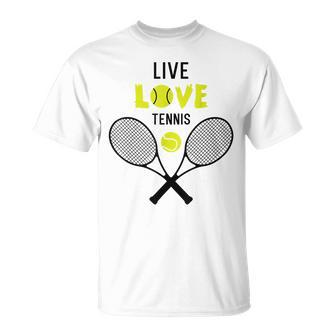 Live Love Tennis Tennis Player Tennis Coach Idea T-shirt - Seseable