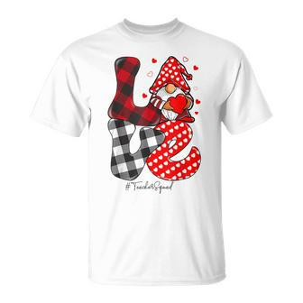 Love Gnome Teacher Squad Happy Valentine Gnome Teacher 2022 T-shirt - Thegiftio UK