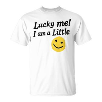 Lucky Me Im A Little Pledge Rush Alumnae Sorority Unisex T-Shirt | Mazezy
