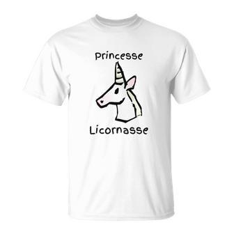 Lustiges Einhorn T-Shirt Princesse Licornasse, Perfekt für Casual-Looks - Seseable
