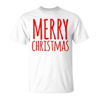Merry Christmas Weihnachts Spruch Dekoration Damen Herren V3 T-Shirt - Seseable