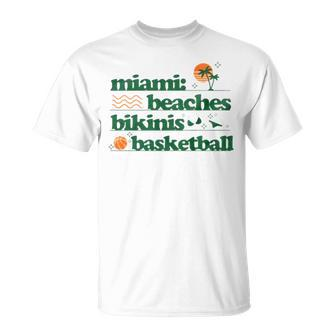 Miami Beaches Bikinis Basketball Unisex T-Shirt | Mazezy