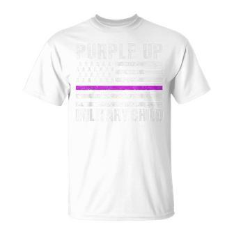 Month Of The Military Child 2023 Purple Up For Military Kids T-Shirt - Seseable