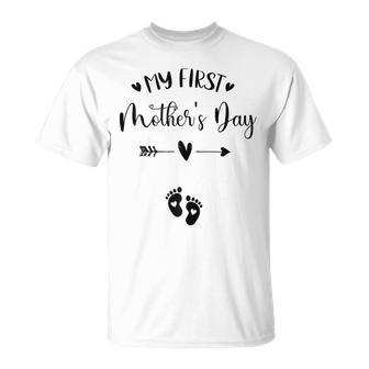 My First Mothers Day Pregnancy Announcement Gift For Womens Unisex T-Shirt | Mazezy AU