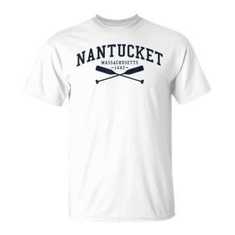 Nantucket Massachusetts Cape Cod Vintage Boat T-shirt - Seseable