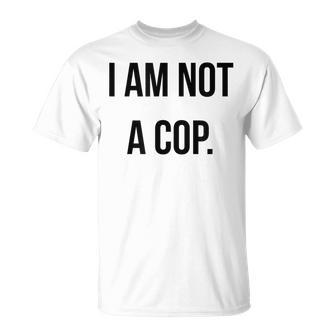 Im Not A Cop Police Beard Vintage Graphic T-Shirt - Seseable