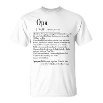 Opa Definition T-Shirt, Herren Spruch für Großvater - Seseable