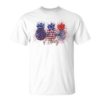 Patriotic Pineapple 4Th Of July Red White Blue Pineapple T-shirt - Seseable