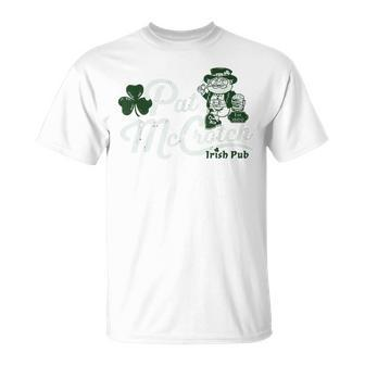 Pats Mccrotch Irish Pub Leprechaun Funny St Patricks Day Unisex T-Shirt | Mazezy