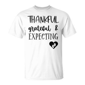 Pregnancy Thanksgiving Graphic Thankful Grateful A T-shirt - Seseable
