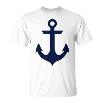 Preppy Nautical Anchor For Sailors Boaters & Yachting T-Shirt - Seseable