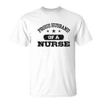 Proud Husband Of A Nurse Nursing T-shirt - Thegiftio UK