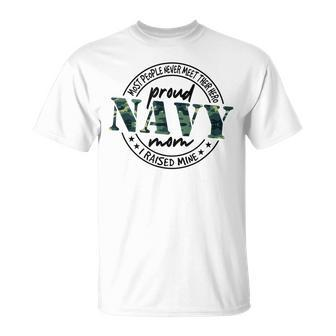 Proud Navy Mother Navy Military Mom Soldier Mama Pride Unisex T-Shirt | Mazezy