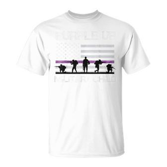 Purple Up Military Child Purple Up Military Child Unisex T-Shirt | Mazezy