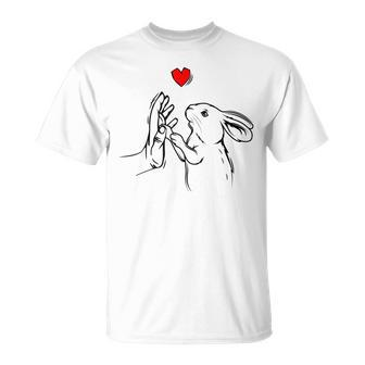 Rabbit Love Bunny Funny Gift For Girls Womens Unisex T-Shirt | Mazezy