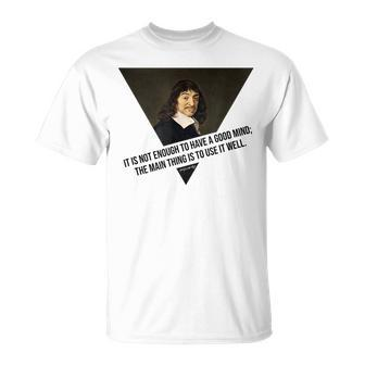 René Descartes Intelligent Quote Philosophy T-shirt - Seseable