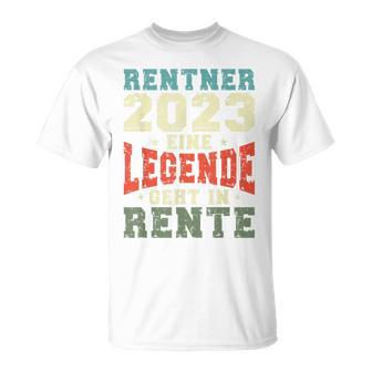 Rentner 2023 Rente Spruch Retro Vintage V2 T-Shirt - Seseable