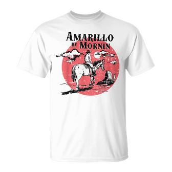 Retro Country Music Amarillo By Morning Western Cowboy Gift Unisex T-Shirt | Mazezy