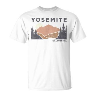 Retro Yosemite California Established 1890 National Park Unisex T-Shirt | Mazezy