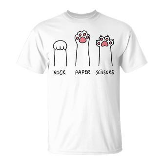 Rock Paper Scissors Cat Paws T-shirt - Thegiftio UK