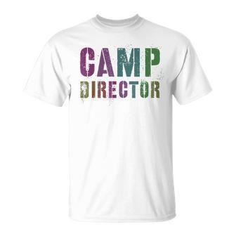 Rockin Camp Director Camping Host Chaos Coordinator Sign Unisex T-Shirt - Seseable