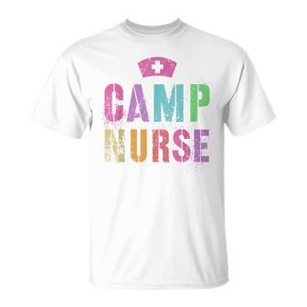 Rockin Camp Nurse Nursing Student Camping Purple Medical Unisex T-Shirt - Seseable