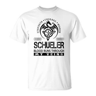Schueler Blood Runs Through My Veins Unisex T-Shirt - Seseable