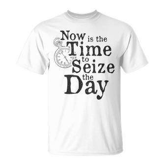 Seize The Day Back To School Motivational Quote Unisex T-Shirt | Mazezy UK