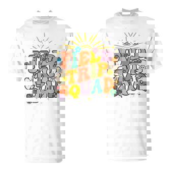Smile Face Field Trip Squad Retro Groovy Field Day 23 Hippie Unisex T-Shirt | Mazezy