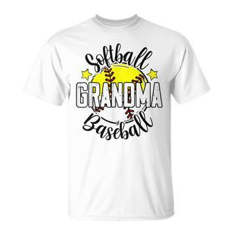 Softball Baseball Grandma Gift Mothers Day Unisex T-Shirt | Mazezy AU