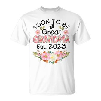 Soon To Be Great Grandma 2023 Mothers Day First Time Grandma Unisex T-Shirt | Mazezy