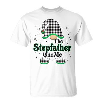 Stepfather Gnome Buffalo Plaid Matching Christmas Pajama T-shirt - Seseable