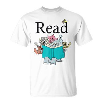 Teacher Library Read Book Club Piggie Elephant Pigeons V2 T-shirt